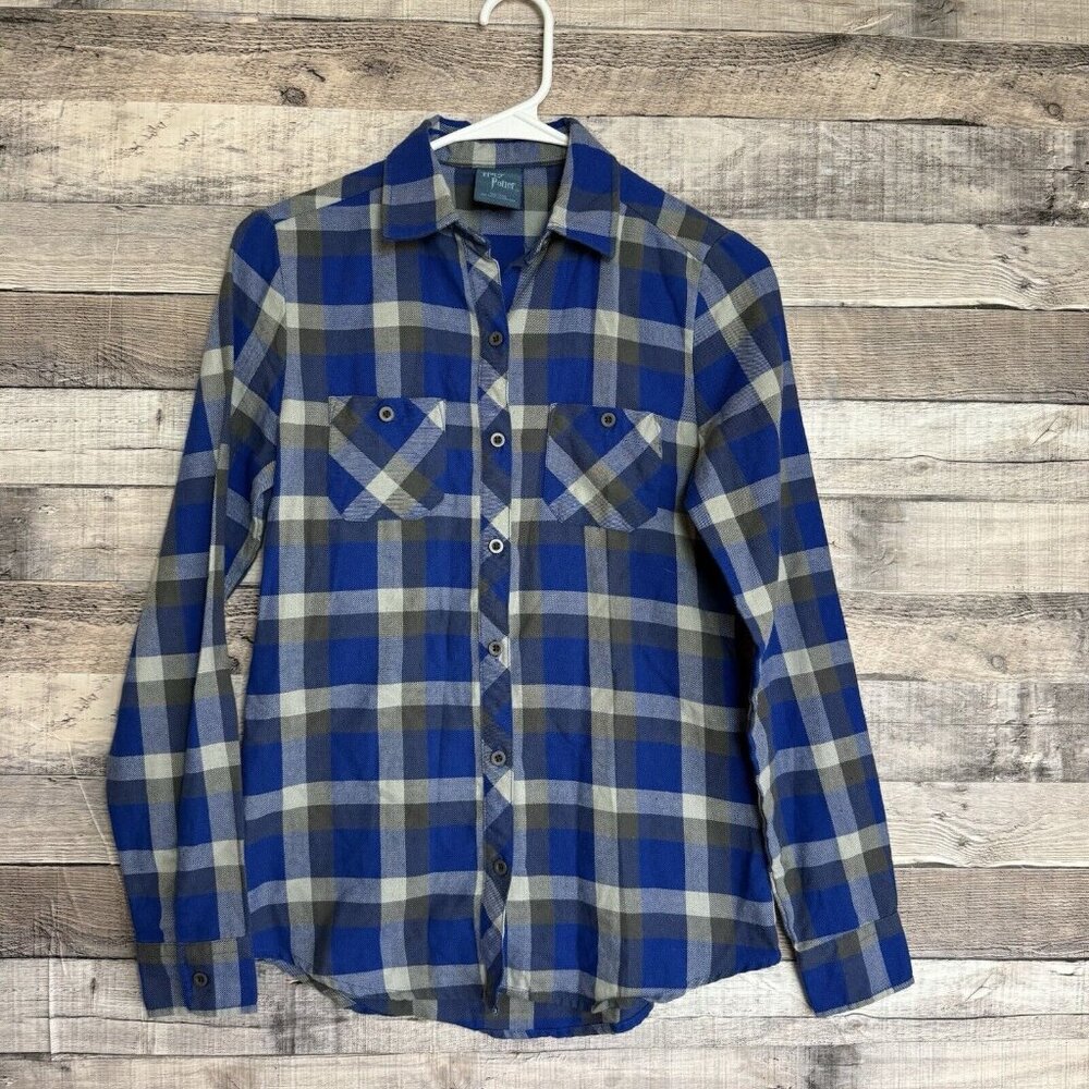 Harry Potter Hot Topic Exclusive Ravenclaw Women's Blue Plaid Flannel Size XS